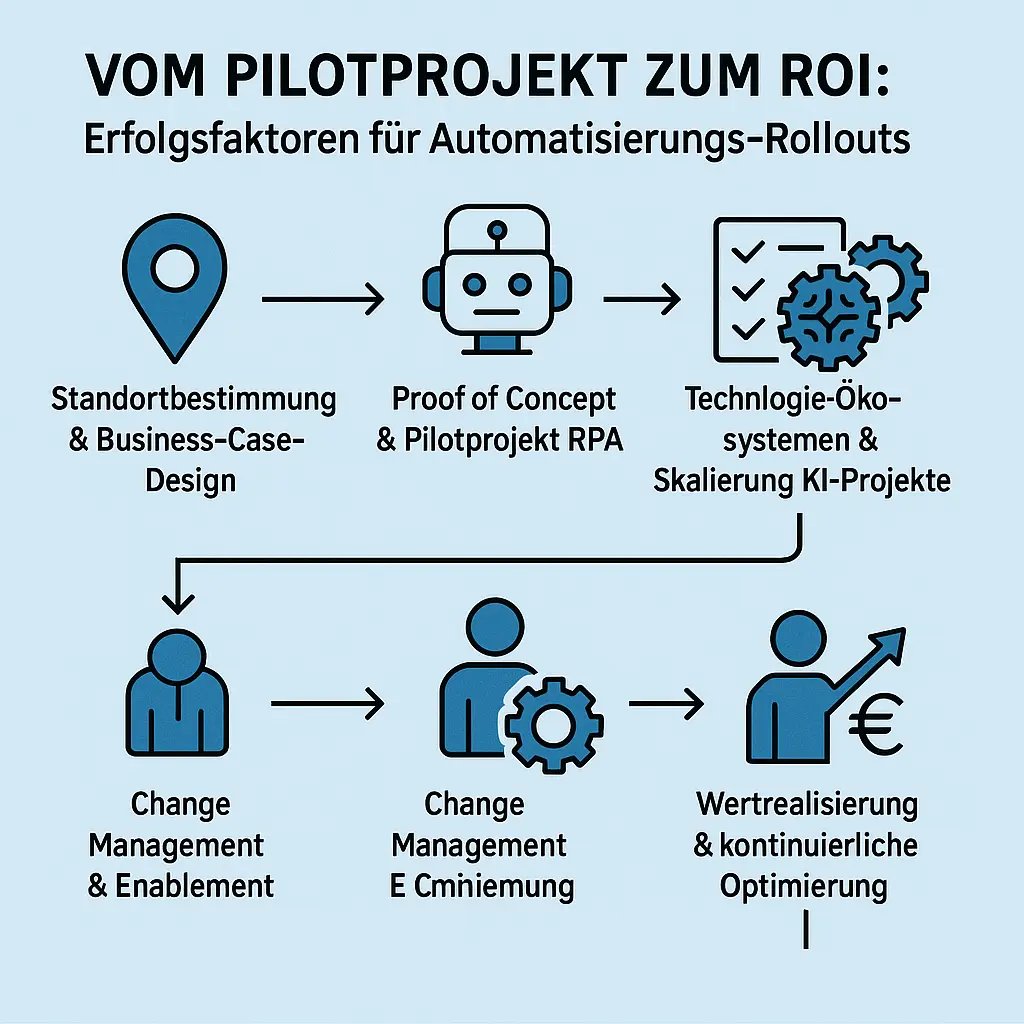Vom Pilotprojekt zum ROI: Erfolgsfaktoren für Automatisierungs-Rollouts